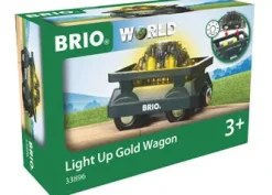 BRIO - Light Up Gold Wagon 2 pieces