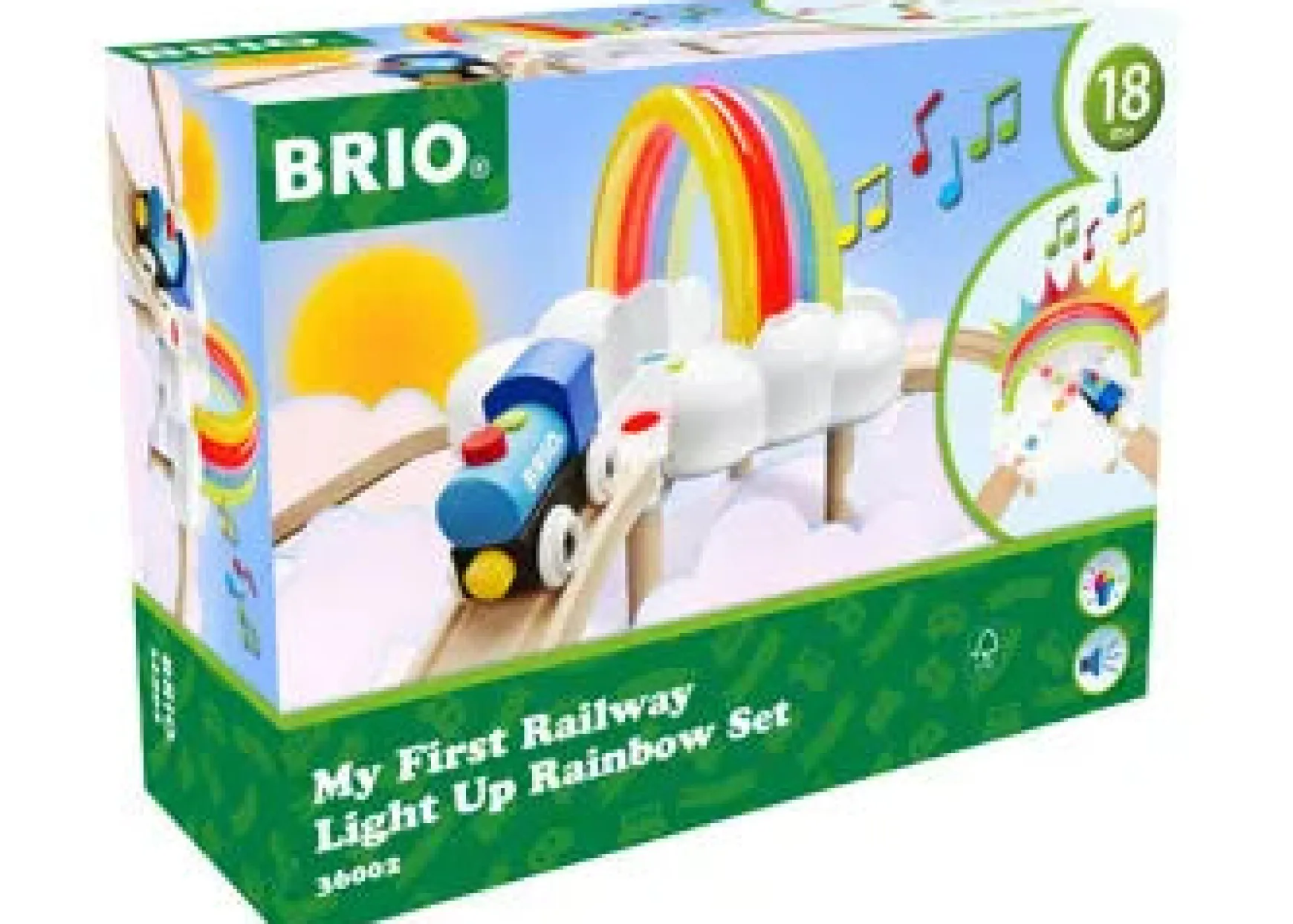 BRIO My First Railway Light Up Rainbow Set 11 pieces