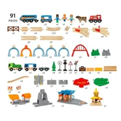 BRIO Smart Tech Sound - Action Tunnel Deluxe set 91 pieces