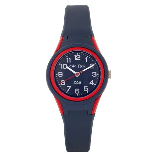 Cactus - Tropical - Kids Waterproof Watch - Blue / Red