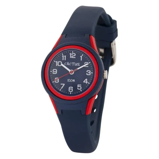 Cactus - Tropical - Kids Waterproof Watch - Blue / Red