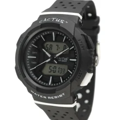 Cactus Watches | Analogue Digital Combo Watch | Black