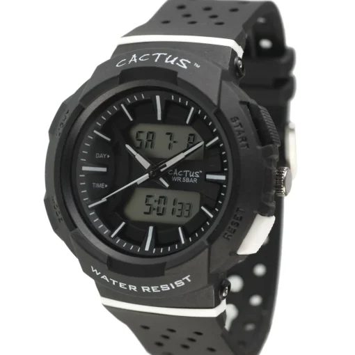 Cactus Watches | Analogue Digital Combo Watch | Black
