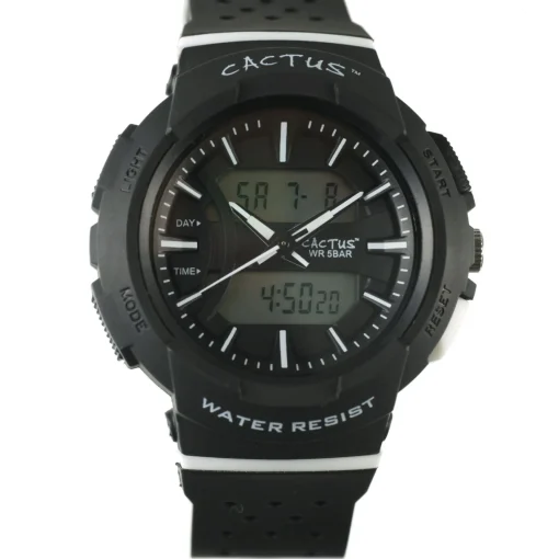 Cactus Watches | Analogue Digital Combo Watch | Black