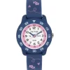 Cactus Watches | Junior | Time Teacher | Blue / Pink flowers