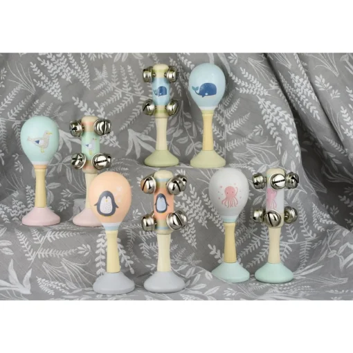 Calm u0026 Breezy Sea Wooden Maraca u0026 Bell Stick Set