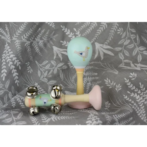 Calm u0026 Breezy Sea Wooden Maraca u0026 Bell Stick Set
