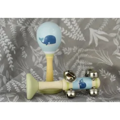 Calm u0026 Breezy Sea Wooden Maraca u0026 Bell Stick Set
