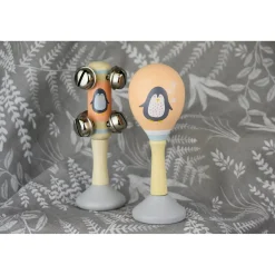 Calm u0026 Breezy Sea Wooden Maraca u0026 Bell Stick Set