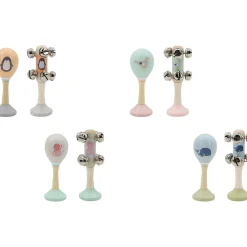Calm u0026 Breezy Sea Wooden Maraca u0026 Bell Stick Set