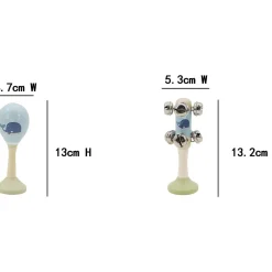 Calm u0026 Breezy Sea Wooden Maraca u0026 Bell Stick Set