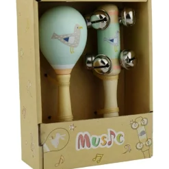 Calm u0026 Breezy Sea Wooden Maraca u0026 Bell Stick Set