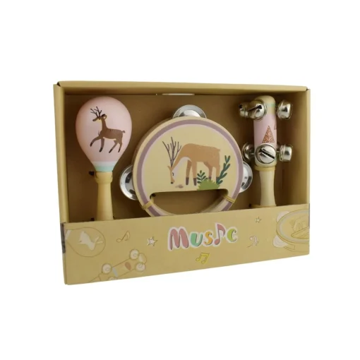 Calm u0026 Breezy Woodland Wooden 3 Piece Musical Set