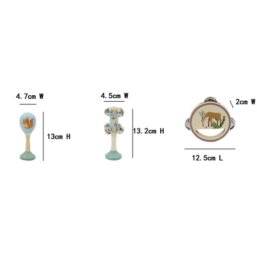 Calm u0026 Breezy Woodland Wooden 3 Piece Musical Set