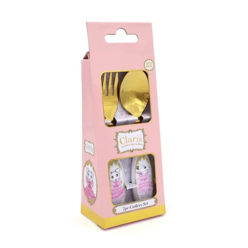 Claris 2 Piece Gold Cutlery Set