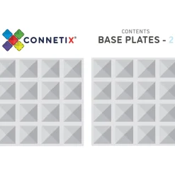 Connetix 2 Piece Base Plate Pack Clear
