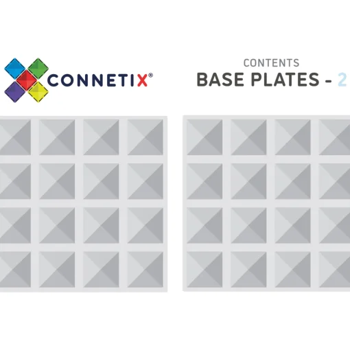 Connetix 2 Piece Base Plate Pack Clear