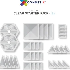 Connetix 34 Piece Clear Starter Pack