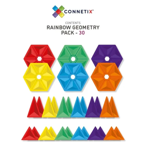 Connetix 30 Piece Geometry Rainbow