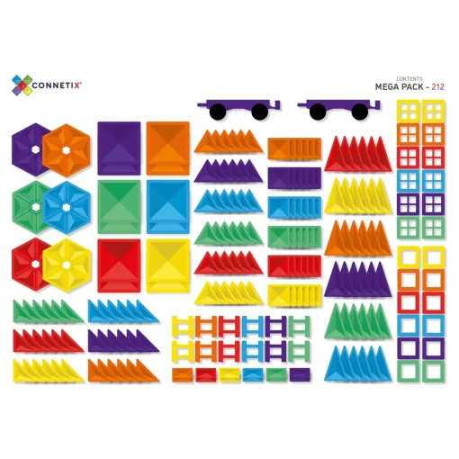 Connetix 212 Piece Mega Pack Rainbow