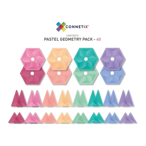Connetix 40 Piece Pastel Geometry Pack