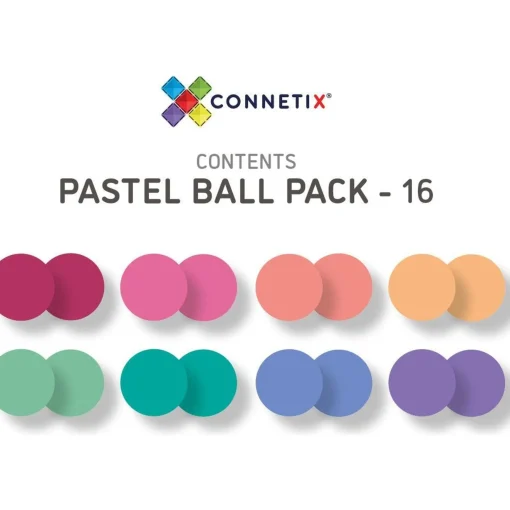 Connetix 16 Piece Pastel Replacement Ball Pack