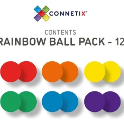 Connetix 12 Piece Rainbow Replacement Ball Pack