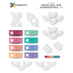 Connetix Pastel Ball Run Expansion Pack 80 Piece