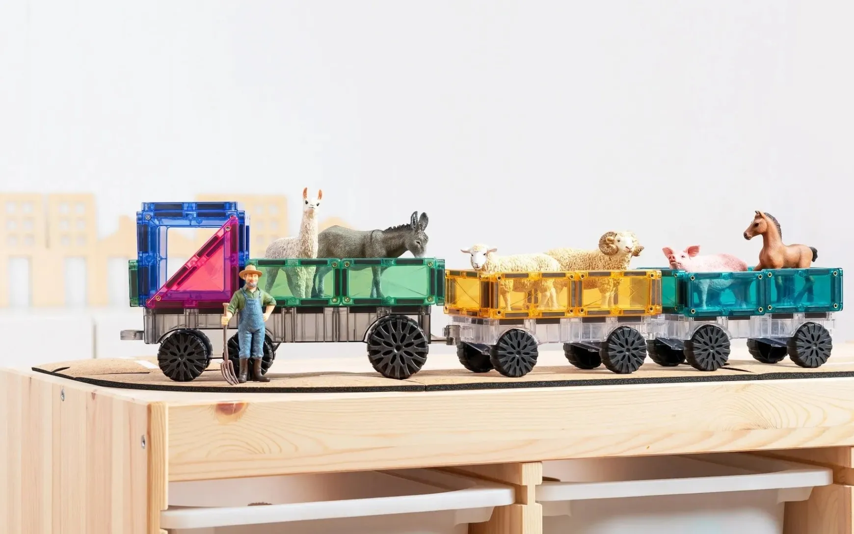 Connetix Pastel Transport Pack 50 Piece