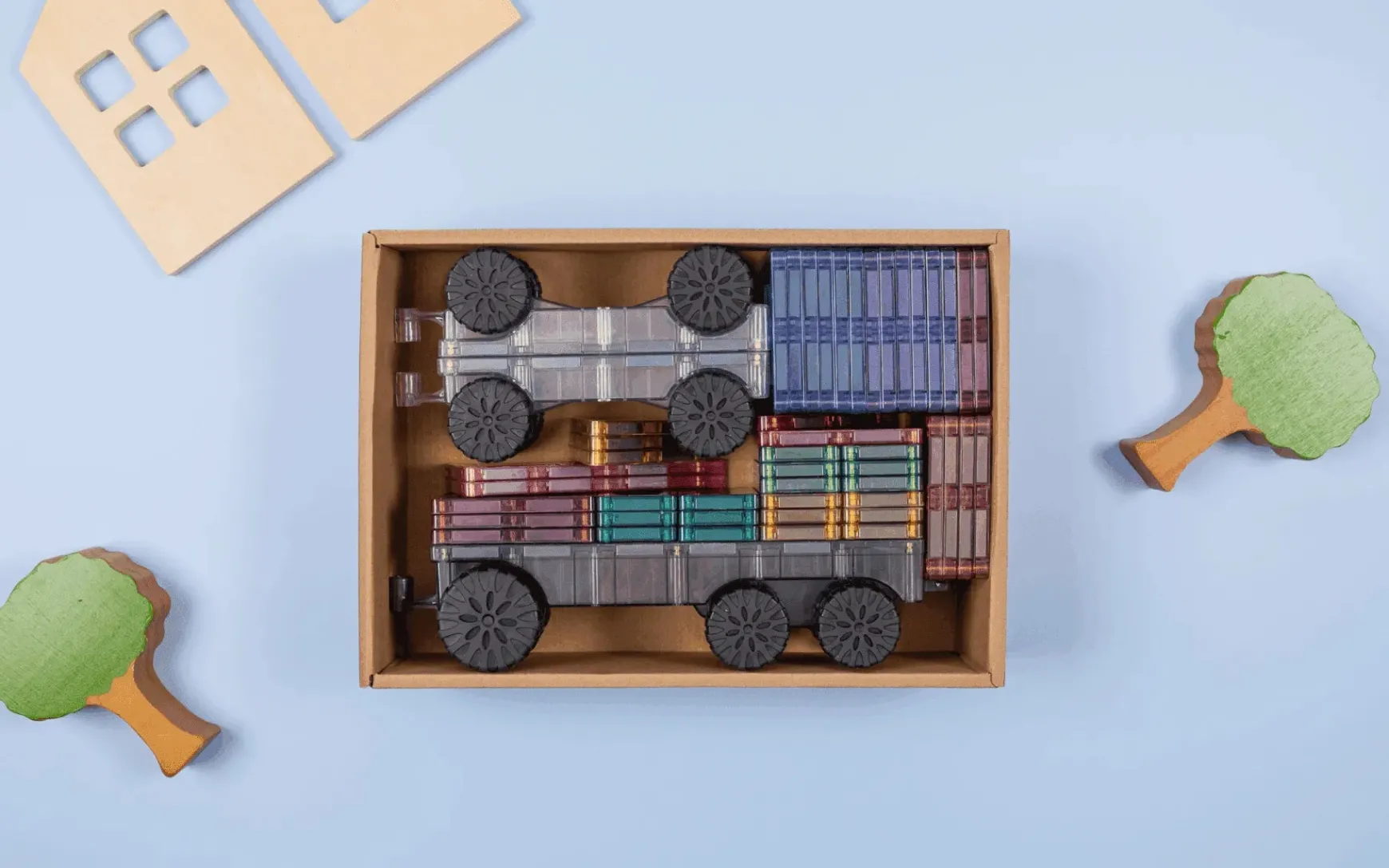 Connetix Pastel Transport Pack 50 Piece