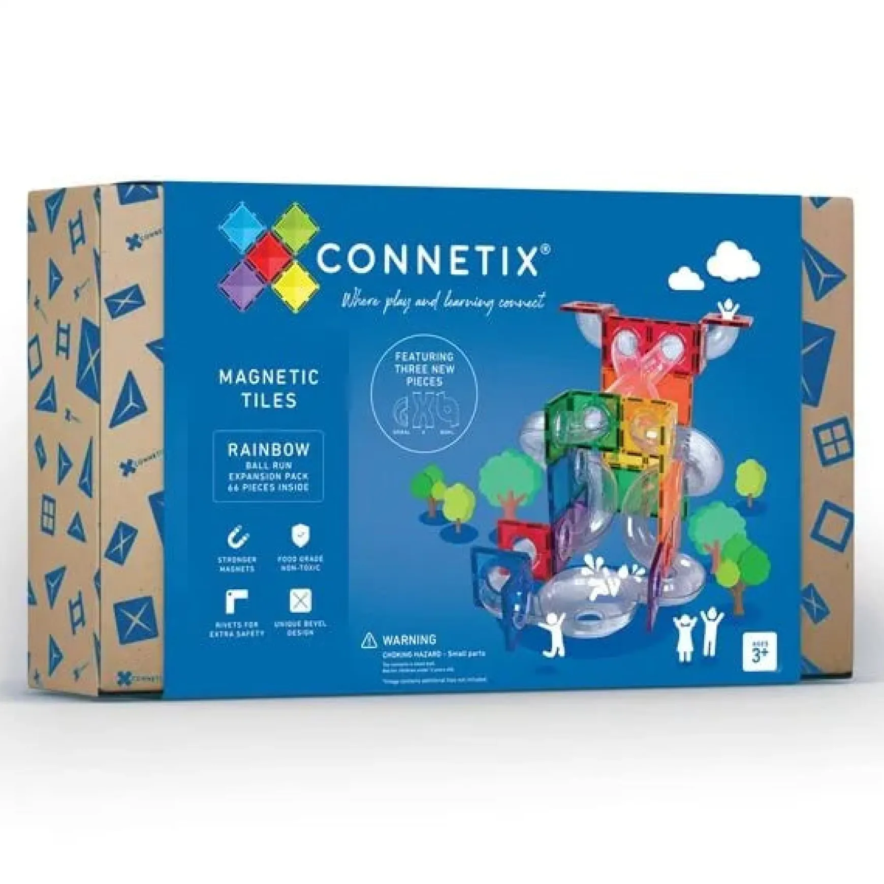Connetix Rainbow Ball Run Expansion Pack 66 Piece