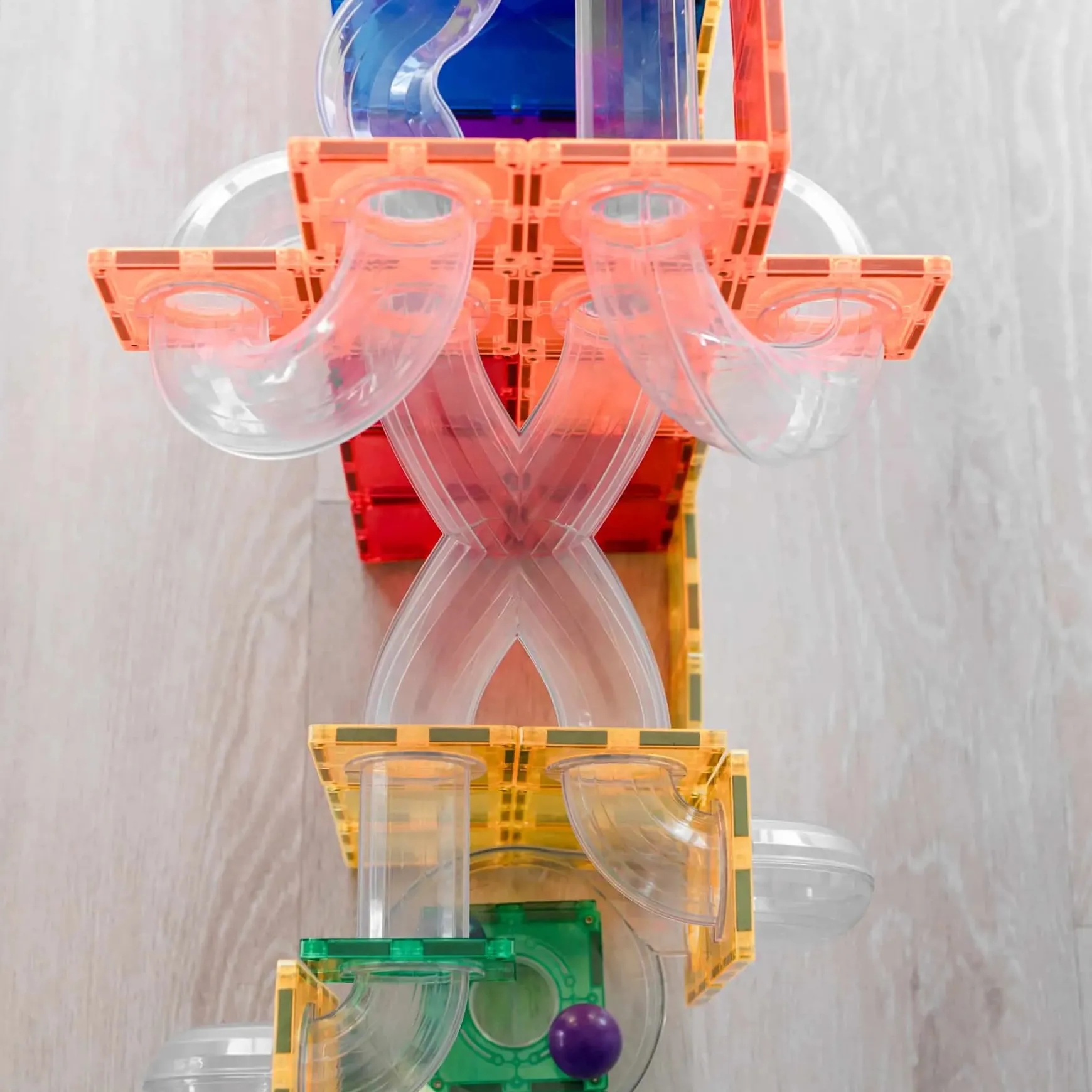 Connetix Rainbow Ball Run Expansion Pack 66 Piece