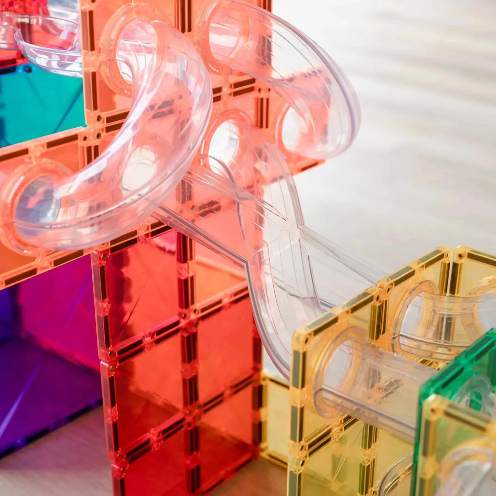 Connetix Rainbow Ball Run Expansion Pack 66 Piece