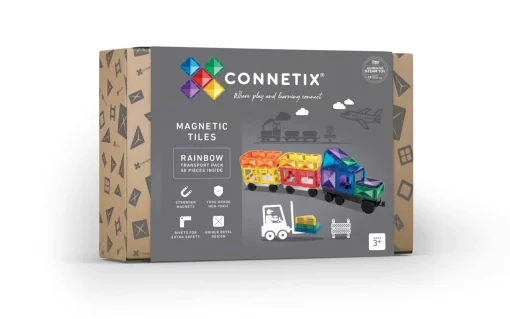 Connetix Rainbow Transport Pack 50 Piece