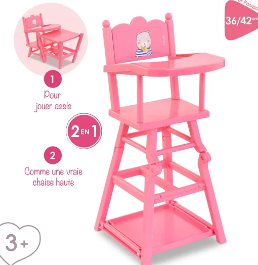 Corolle High Chair - Pink