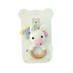 Crochet Ring Rattle - Isla Unicorn