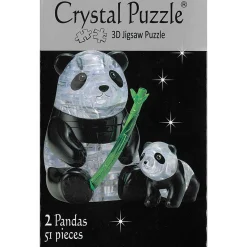 3D Panda Pair | Crystal Puzzle