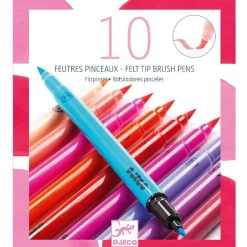 Felt Brush Colouring Pens - 10 pack - Pink Hues
