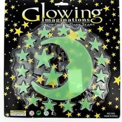 GLOW IN THE DARK MOON u0026 STARS (18 Piece Set)