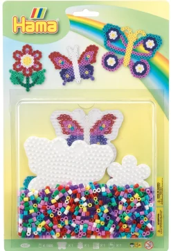Hama Beads | Large Blister Pack | 1,100 Beads | Butterfly u0026 Flower