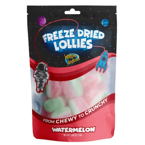 Heebie Jeebies | Freeze Dried Sour Watermelon Lollies | Large