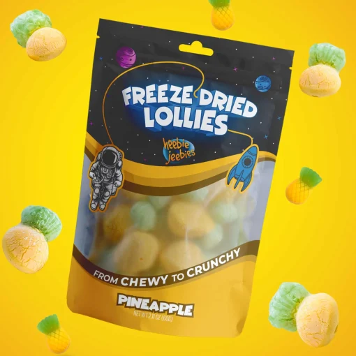 Heebie Jeebies | Freeze Dried Pineapple Lollies | Large