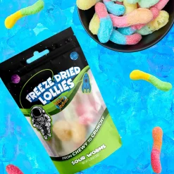 Heebie Jeebies | Freeze Dried Sour Worms Lollies | Mini