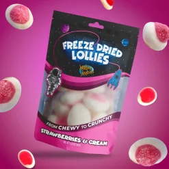 Heebie Jeebies | Freeze Dried Strawberries and Cream Lollies | Large
