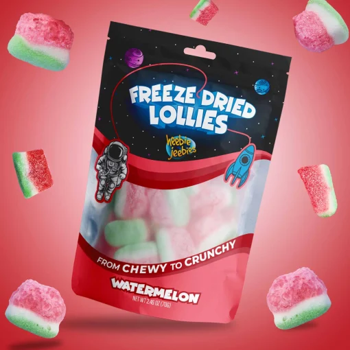 Heebie Jeebies | Freeze Dried Sour Watermelon Lollies | Large