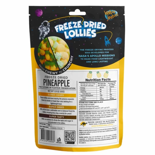 Heebie Jeebies | Freeze Dried Pineapple Lollies | Large
