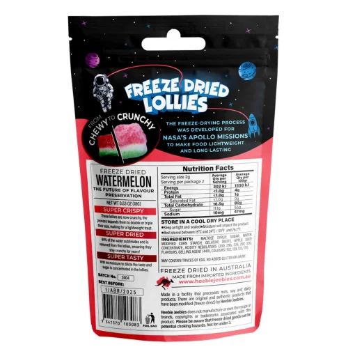 Heebie Jeebies | Freeze Dried Watermelon Lollies | Mini