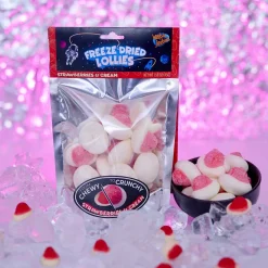 Heebie Jeebies | Freeze Dried Strawberries and Cream Lollies | Large