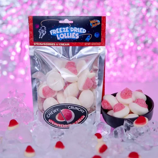 Heebie Jeebies | Freeze Dried Strawberries and Cream Lollies | Large