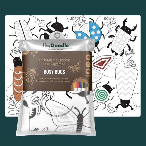HeyDoodle - Sensory Mats - ABC | Busy Bugs